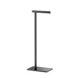 Latitude II Rectangle Base Freestanding Toilet Paper Holder 22.25" H, Matte Black