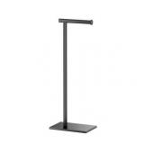 Latitude II Rectangle Base Freestanding Toilet Paper Holder 22.25" H, Matte Black