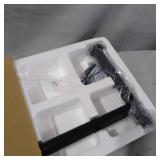 Latitude II Rectangle Base Freestanding Toilet Paper Holder 22.25" H, Matte Black