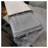 Bar Lux Black Plastic Condiment Caddy - 4 Compartments - 19 1/2" x 6 1/4" x 3 3/4" - 1 count box