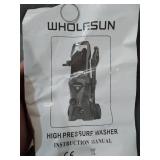 WHOLESUN 3000PSI ELECTRIC PRESSURE WASHER 2.4GPM