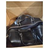 VIOSI BLACK DUFFLE BAG WITH SILVER DETAILS LONG STRAP INCLUDED