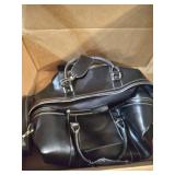 VIOSI BLACK DUFFLE BAG WITH SILVER DETAILS LONG STRAP INCLUDED