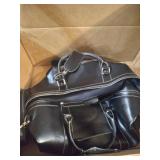 VIOSI BLACK DUFFLE BAG WITH SILVER DETAILS LONG STRAP INCLUDED