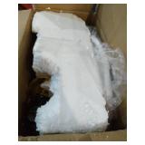 GOLD LAMP WITH WHITE LAMP SHADE