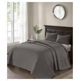 Madison Park Quebec 3-Piece King Quilted Bedspread Set