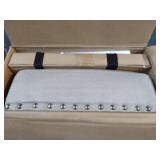 NATHAN JAMES HYLIE COUNTER HEIGHT UPHOKSTERED STOOL LIGHT TAN COLOR