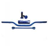 7/8" 22mm Dirt Bike Handlebars - Blue Universal Handle Bar Tubes Handlebar Cross Bar with Pad Grips Set for YZ125 YZ250 YZF250F YZF450F WR125