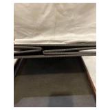 YOUDENOVA 15 inches Folding Storage Ottoman, Cube Storage Boxes Footrest Stool, Small Ottomans with Foam Padded Seat, Support 300lbs (Brown, Leather)