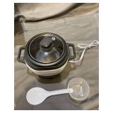 BLACK+DECKER 3-Cup Electric Rice Cooker with Keep-Warm Function, White, RC503