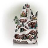 Alpine Corporation Animated Winter Wonderland Set with LED Light and Music