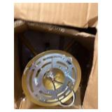 JONATHAN Y Plains Mini Lantern 12 in. 4-Light Brass Gold Iron Modern Farmhouse LED Flush Mount,