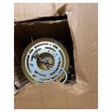 JONATHAN Y Plains Mini Lantern 12 in. 4-Light Brass Gold Iron Modern Farmhouse LED Flush Mount,