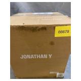 JONATHAN Y Plains Mini Lantern 12 in. 4-Light Brass Gold Iron Modern Farmhouse LED Flush Mount,