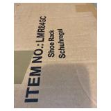 SONGMICS 4-Tier Shoe Rack, Stackable Organizer, 12-16 Pairs, Metal Storage, Smoky Gray