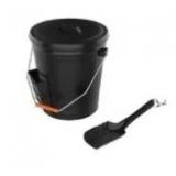 Pure Garden 50-210 4.75 Gallon Black Ash Bucket With Lid And Shovel-essential...