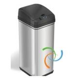 TOCHLESS 13 GALLON STAINLESS STEEL TOUCHLESS TRASH CAN