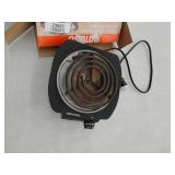 IMUSA Electric Single Black Burner with Temperature Knob USED