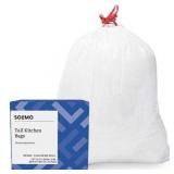 Amazon Brand - Solimo Tall Kitchen Drawstring Trash Bags, 13 Gallon, 120 Count