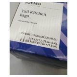 Amazon Brand - Solimo Tall Kitchen Drawstring Trash Bags, 13 Gallon, 120 Count