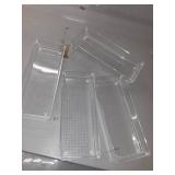 Four Clear Trays Size: 15" x 6"