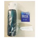 Brita 26 Ounce Premium Filtering Water Bottle with Filter - BPA Free - Sea Glass