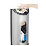 Estilo Wall Mount Bag Saver, Holder, and Dispenser, Brushed Stainless Steel, UPC: 784672407878