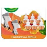 Air Wick Plug in Scented Oil Starter Kit, 2 Warmers + 6 Refills, Hawaii, Essential Oils