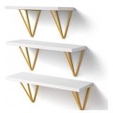 AMADA HOMEFURNISHING White Floating Shelves , White,MODEL#: AMFS12