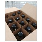 11 pack 16oz Amber Boston Glass Bottles