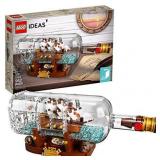 LEGO Ideas Ship in a Bottle 21313 Expert Building Kit, Snap Together Model Ship, Collectible Display Set and Toy for Adults (962 Pieces)