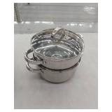 Oster Hali Steamer Set W/Lid - 3 Qt Casserole W/Lid & Steamer Insert - Mirror Finish - SS - 0.4 mm