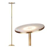 Brightech Sky LED Torchiere Floor Lamp in Antique Brass at Nordstrom