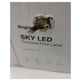 Brightech Sky LED Torchiere Floor Lamp in Antique Brass at Nordstrom