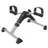 Aduro Sport Foldable Pedal Exerciser, Stationary Under Desk (Silver/Black)