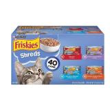 Friskies Wet Cat Food Variety Pack, Shreds Beef, Turkey, Whitefish, and Chicken & Salmon, 5.5 oz. Cans