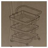 3 Tier Cart with wheels,Black