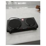 Elite Gourmet - Electric Double Cast Burner - Black USED