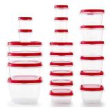 Rubbermaid - 2063704 Rubbermaid Easy Find Vented Lids Food Storage Containers, Racer Red