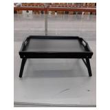 Bed Tray Table with Folding Legs Wooden Serving Breakfast in Bed , Black, ITEM#: S-HSCP