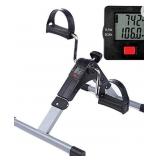 Folding Pedal Exerciser Mini Exercise Bike Portable Foot Peddler Desk Bike Arm and Leg Peddler Machine
