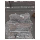 Rustic Wall Mount Shelve with hooks, Brown, Size: 17" x 12"