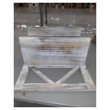 Rustic Wall Mount Shelve with hooks, Brown, Size: 17" x 12"