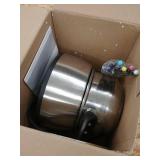 Nostalgia FPS200 6-Cup Stainless Steel Electric Fondue Pot with Temperature Control, 6 Color-Coded Forks and Removable Pot USED