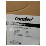 Comfee 1.7L Stainless Steel Electric Tea Kettle, BPA-Free Hot Water Boiler, Cordless with LED Light, Auto Shut-Off and Boil-Dry Protection, 1500W Fast Boil, 8.66*5.91*9.65inch