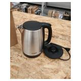 Comfee 1.7L Stainless Steel Electric Tea Kettle, BPA-Free Hot Water Boiler, Cordless with LED Light, Auto Shut-Off and Boil-Dry Protection, 1500W Fast Boil, 8.66*5.91*9.65inch