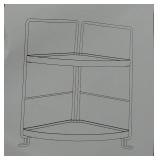 (2) 2-Tier Corner Storage Shelf set