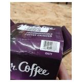 Mr. Coffee 12 Cup Electric Black Coffee Grinder with Multiple Settings USED