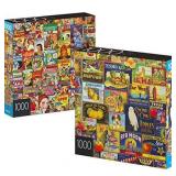 2-Pack of 1000-Piece Jigsaw Puzzles,