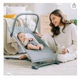 Baby Delight Alpine Deluxe Portable Bouncer, Charcoal Tweed , 28x18x21 Inch (Pack of 1)